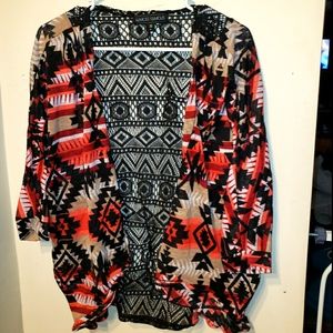 Print cardigan